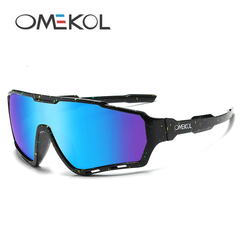 OMEKOL Nové cyklistické sluneční brýle UV400 pro muže a ženy, na softball, rybaření, turistiku, běh, outdoorové brýle, baseballové sportovní sluneční brýle