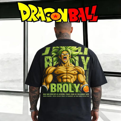 2026 Summer Dragon Ball Series Oversized T-shirt  100_ Cotton High Quality  Unisex Retro Casual & Breathable for Adults & Kids