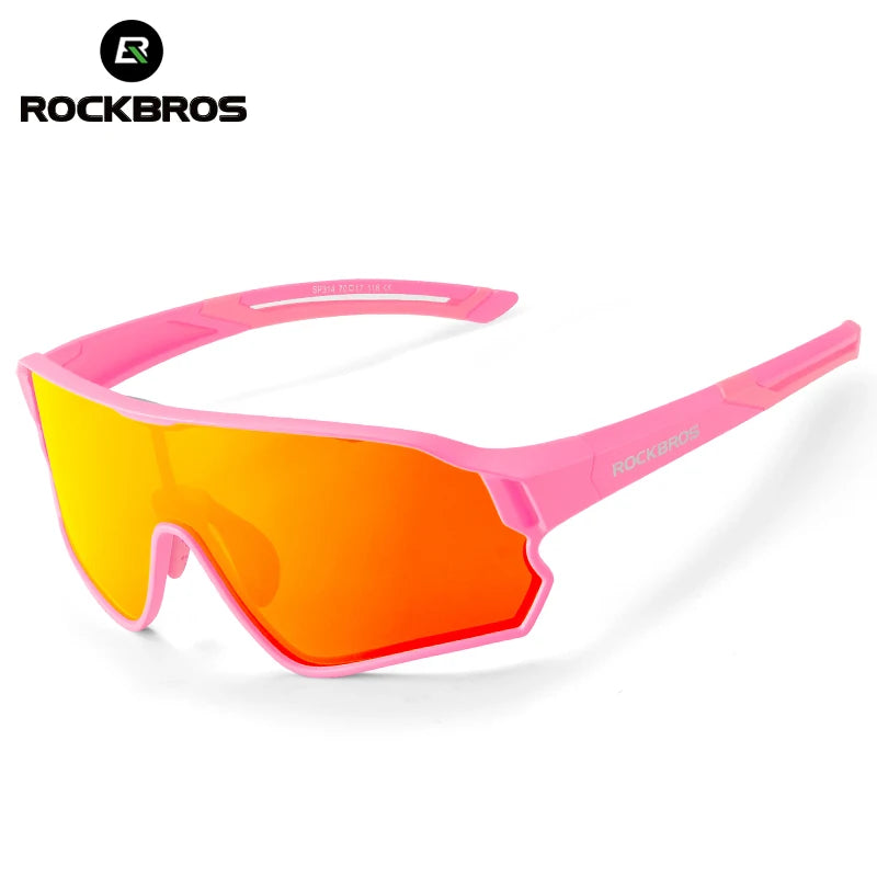 ROCKBROS Dětské polarizované fotochromatické cyklistické brýle s ochranou UV400, sluneční brýle pro outdoorové sporty, dětské brýle na horská kola (MTB)