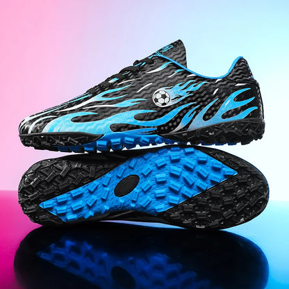 Chaussures de football professionnelles pour enfants, chaussures de foot pour hommes, basses, avec maintien de la cheville, sportives, pour jeunes, pour match et entraînement, antidérapantes, résistantes