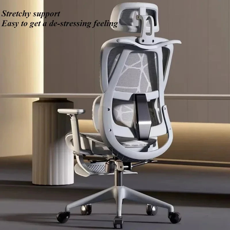 Office Chair Gaming Desk Ergonomic Computer Adjustable Armrests 3D Headrest Chair Lift Chair Back Can Tilt Back with Foo Pedals