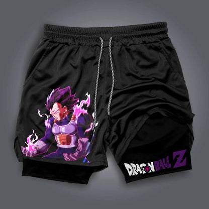 Dragon Ball Peripheral Printing Double-layer Shorts GOKU American Sports Comfortable Fashion Summer Men's Loose Breathable Pants