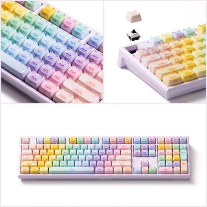 Akko MonsGeek MG108B Bun Wonderland Wireless Mechanical Keyboard MOG Profile RGB 108 Keys Full Size Hot Swap USB / 2.4G / BT 5.0