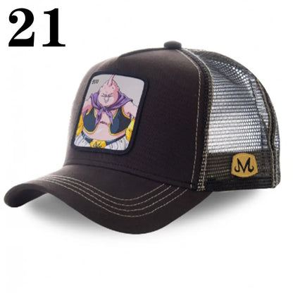 Dragon Ball DRAGONBALL Mesh Cap Cartoon Mesh Cap Men And Women Baseball Cap Fashion Patch Trucker Cap