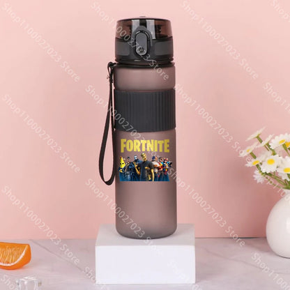 550ML Cartoon Fortnites Adult Sport Water Bottle Motivational Leak Proof Portable Reusable Plastic Cups Large Capacity Water Cup