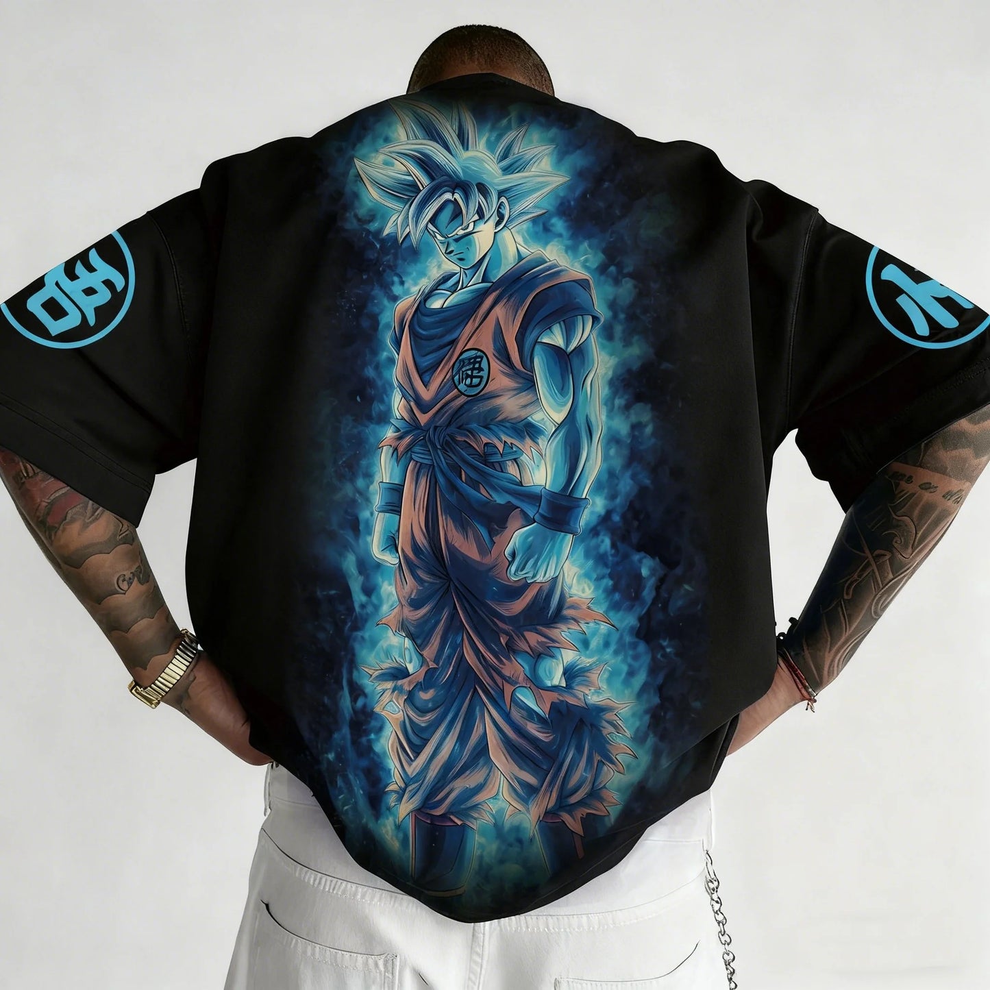 Dragon Ball Men's and Women's T-shirt Son Goku Anime Loose Oversize Tee Summer Spring Boy's Short Sleeves Parent-child Outfits