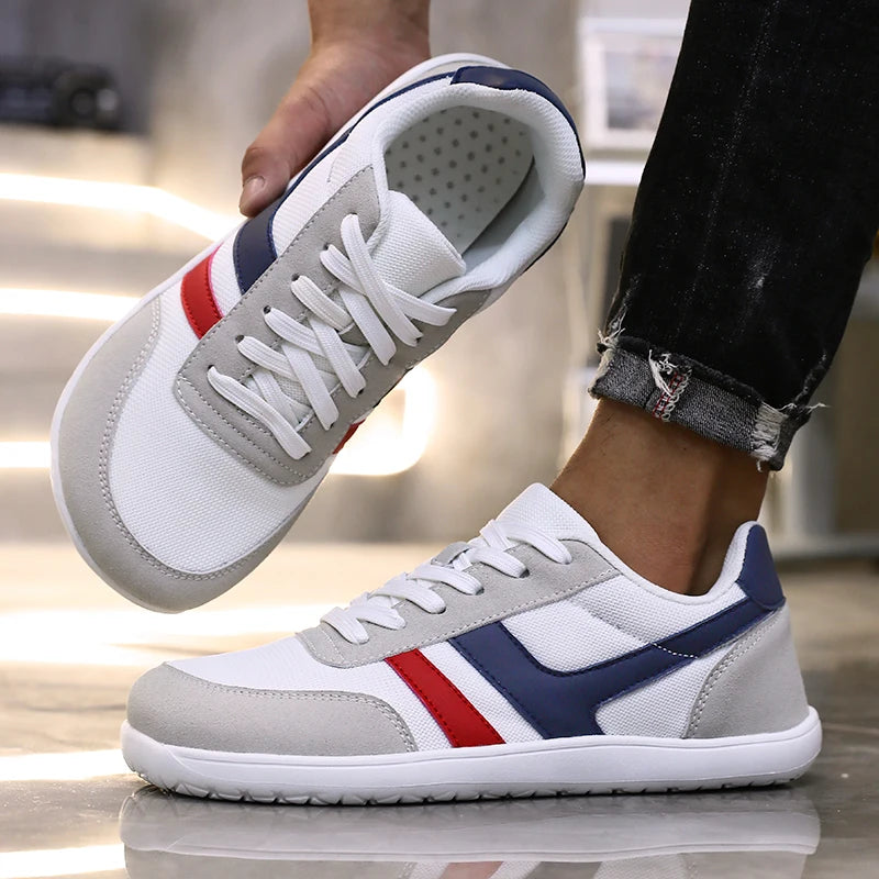 Tenis De Hombre Wide Toe Box Barefoot Shoes Minimalist Breathable Comfortable Outdoor Walking Shoe Sports Casual Blue Shoes 2025