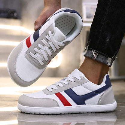 Tenis De Hombre Wide Toe Box Barefoot Shoes Minimalist Breathable Comfortable Outdoor Walking Shoe Sports Casual Blue Shoes 2025