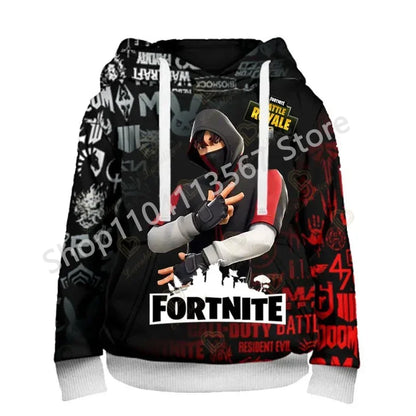 Llama Battle Royale Fortnite Hoodies, 3D Printed Sweatshirts for Men, Women, and Children, Boys and Girls Streetwear Pullover, Green Tops
