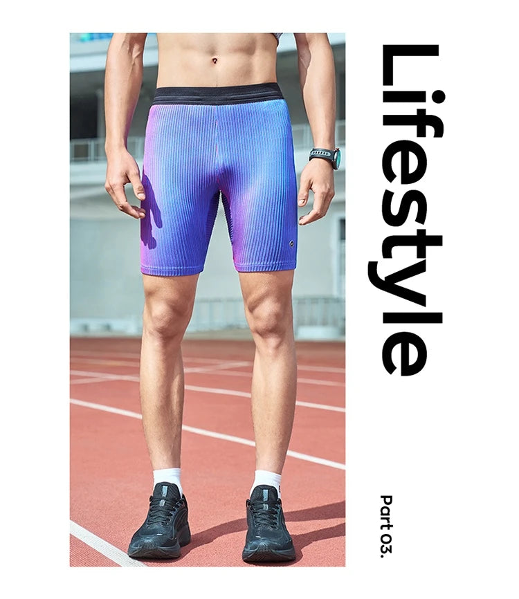 Xtep Sports Fitness Shorts For Men 2025 New Running Moisture-Wicking Shorts High-Elastic Tight Compression Pants 875229580177
