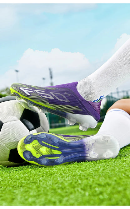 New Men Sneakers Match Grass Cleats High-quality Soccer Shoes Futsal Football Boots Non-Slip Indoor Hot-selling High-top Outdoor