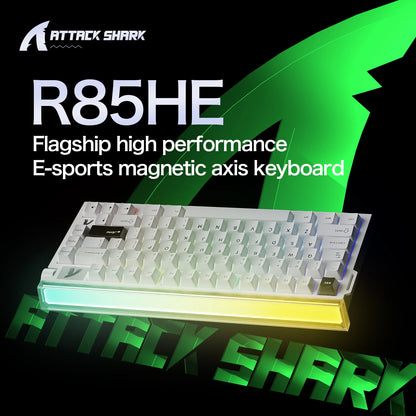 ATTACK SHARK R85 HE 8000Hz RGB Rapid-Trigger-Tastatur, 0.005mm RT-Genauigkeit, kabelgebundene Gaming-Tastatur, magnetischer Hall-Effect-Switch