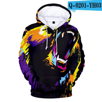 Cool Space Galaxy Wolf Hoodie Hoodies Men Bright Wolf Fashion Handsome Wolf Hoddies Spring Autumn Pullovers Sweatshirts Sweat