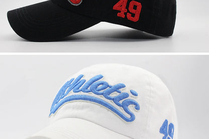 Baseballkappe mit großer Buchstabenstickerei für Herren, Sommer, Freizeit, Damenmode, Snapback, Baumwollkappen, Schirm, Hip-Hop-Mütze, Herbst, verstellbar