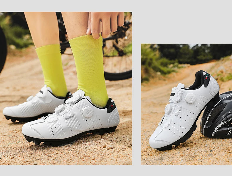 Highway bike cycling shoes, breathable and wear-resistant mountain bike cycling shoes, professional bike lock shoes Men or Women