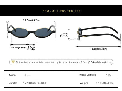 Dámské malé sluneční brýle Half Frame Designer ve stylu „cat eye“ s ochranou UV400 – značka