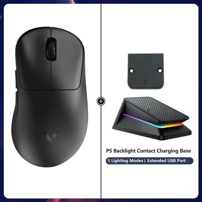 Mouse da gaming wireless Rapoo VT3S /VT3S MAX GEN-2, polling rate wireless True 8K, ultraleggero 49g, autonomia fino a 750Hr