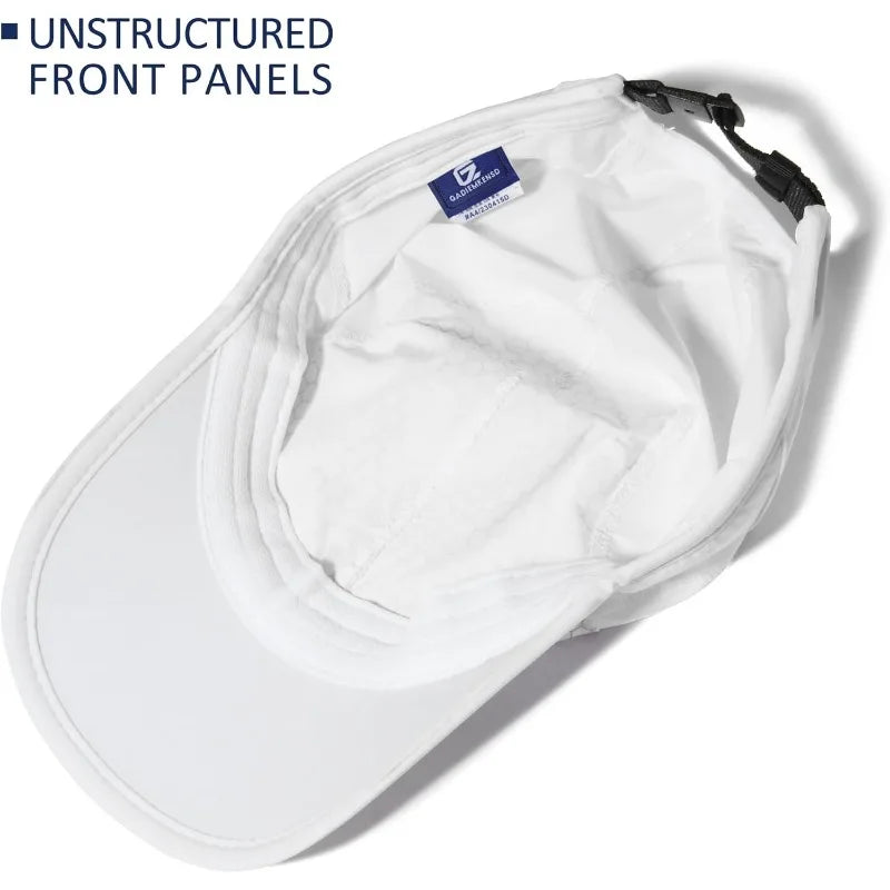 GADIEMKENSD Stretch Running Hat with Soft Brim, Quick Dry Baseball Cap Casual Breathable Adjustable Sun Protection Hats