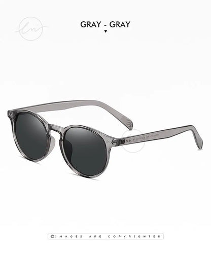 LM Retro kulaté sluneční brýle pro ženy a muže, ultralehké, TR90, polarizované, unisex, brýle na řízení, vintage sluneční brýle, UV400, Gafas De Sol