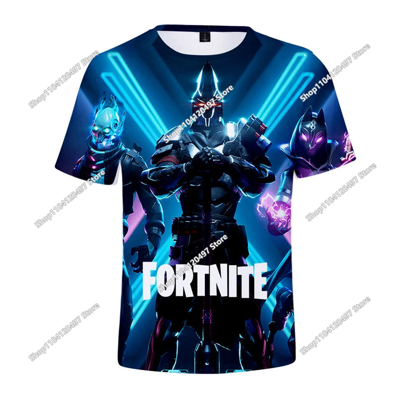 Children's Summer T-Shirt Battle Royale Fortnite Hero Victory 3D T-shirt Tees Boys Girls Baby Clothes