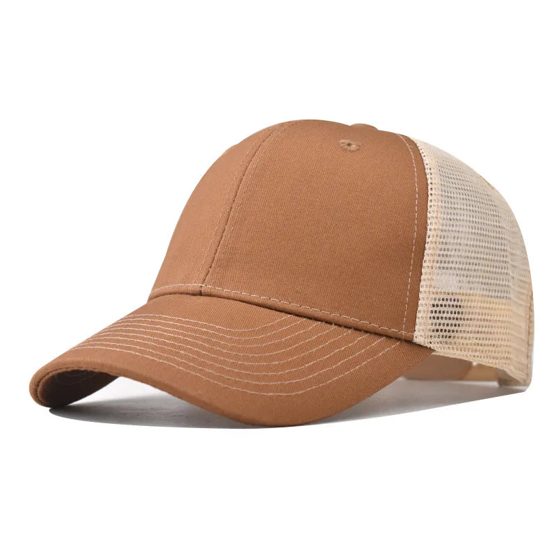 Baseballkasket til voksne Netkasket Lavt buet skygge Hat Unisex Sommerhat Åndbar hat med skygge Forår/efterår-kasket Hiphop-kasket med tæt pasform