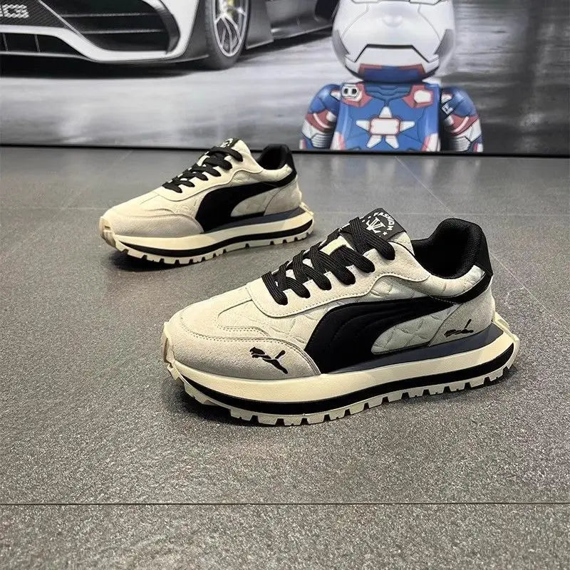 Freizeitschuhe, Herrensportschuhe, Sommer-Freizeitschuhe, Herrenschuhe mit dicker Sohle, weich und bequem, rutschfest, Outdoor-Modeschuhe