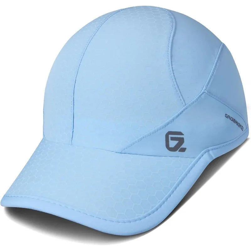 GADIEMKENSD Stretch Running Hat with Soft Brim, Quick Dry Baseball Cap Casual Breathable Adjustable Sun Protection Hats