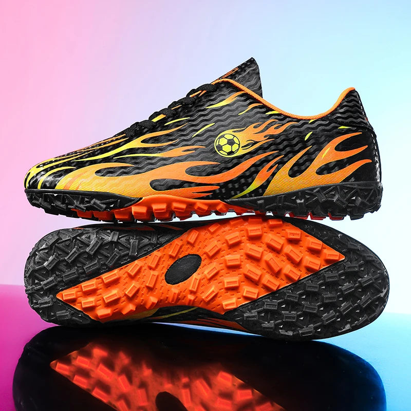 Men Professional Football Boots Cleats Boys Soccer Shoes Ankle Support Cleats Youth Outdoor Match Training Sneakers Non-slip