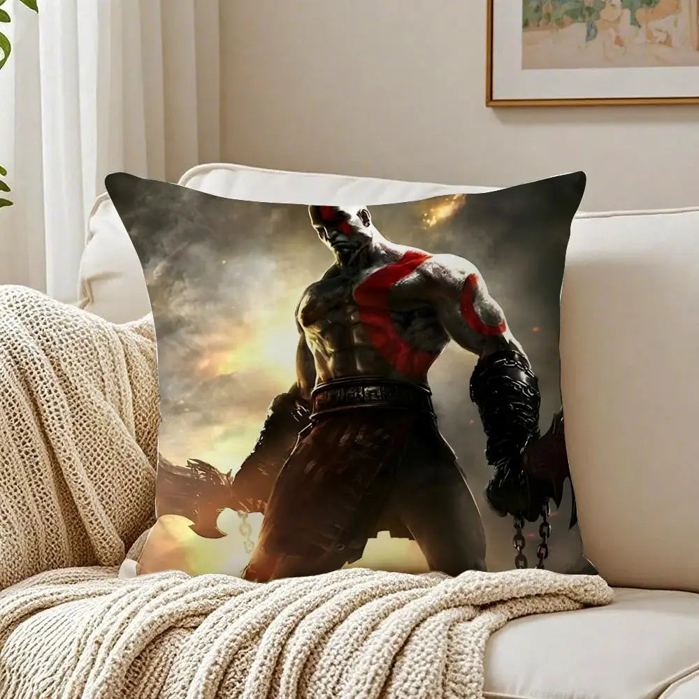 Game Mythological G-God of W-War Cushion Cover Pillowcase Anti-dustmite living Room Sofa Decor Cushion Room