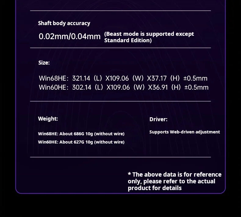 AULA WIN60 HE kabelgebundene Magnetachsen-Tastatur RT Custom mechanische Tastatur für E-Sports-Games mit 8K Polling-Rate