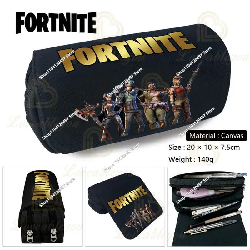 3pcs/set Fortnite Game Backpack Anime Cartoon Large Capacity Student Shcool Bags Pencil Bag Kawaii Lunch Bag Birthday Gifts