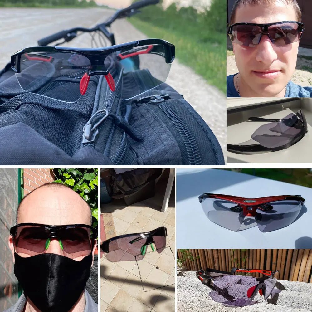 ROCKBROS Fotochromatické cyklistické brýle, sluneční brýle pro cyklistiku a outdoorové sporty, brýle s měnící se barvou skel, brýle pro MTB a silniční kola, cyklistické brýle