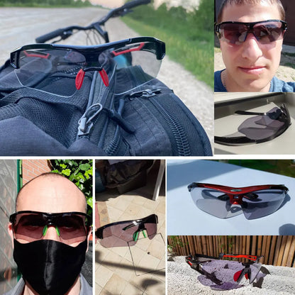 ROCKBROS Fotochromatické cyklistické brýle, sluneční brýle pro cyklistiku a outdoorové sporty, brýle s měnící se barvou skel, brýle pro MTB a silniční kola, cyklistické brýle