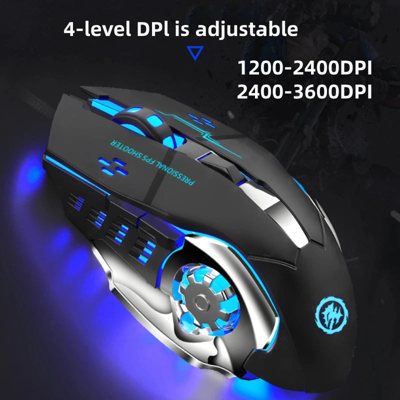 Wireless Bluetooth Mouse 2.4G USB Mecha Gaming Mouse Rechargeable Silent Backlight Mice Ergonomic Office Mice Game Accessories