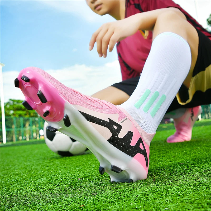 Chaussures de football professionnelles pour hommes, chaussures de foot pour adultes, crampons de football de club, chaussures d'entraînement ultralégères, baskets de football d'extérieur