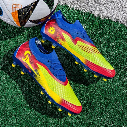 New Men Football Boots Match Adult Outdoor Sport Training Cleats Soccer Shoes Boys Long Spikes Breathable Non Slip Comfortable
