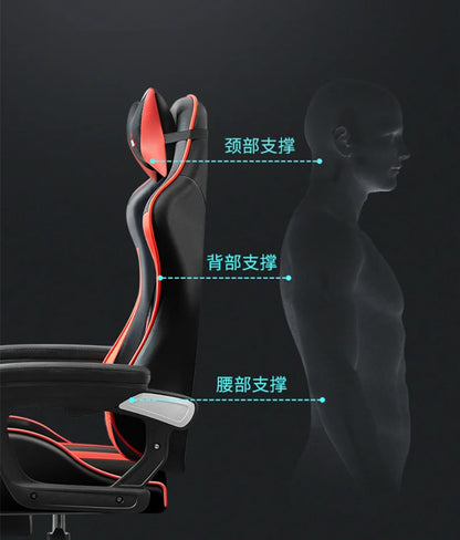 Ergonomic Gaming Chair for Home Office, Comfortable Esports Gamer Chair with Adjustable Armrests, Swivel Computer Desk Chair with Wheels