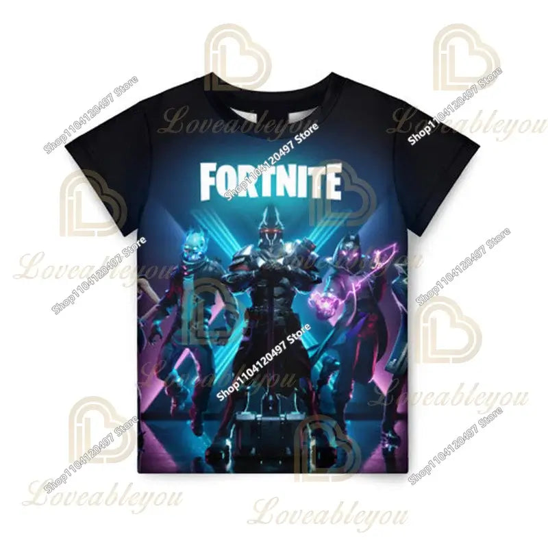 Fortnite T Shirt for Kids Banana Peely T-shirt Men's Women's Tshirt Battle Royale Game T Shirt Harajuku Summer Tops
