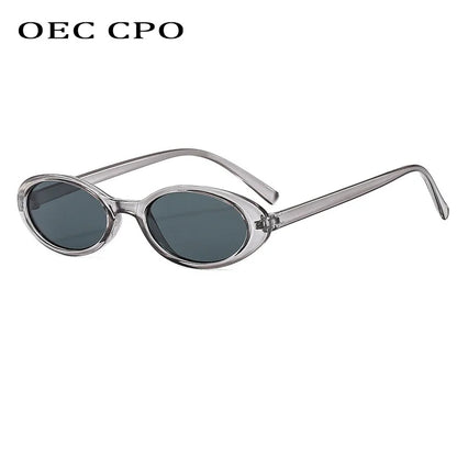 Malé oválné sluneční brýle pro ženy a muže, trendy, vintage, hip hop, kočičí oči, dámské, leopardí, černé, punkové, UV400, Oculos