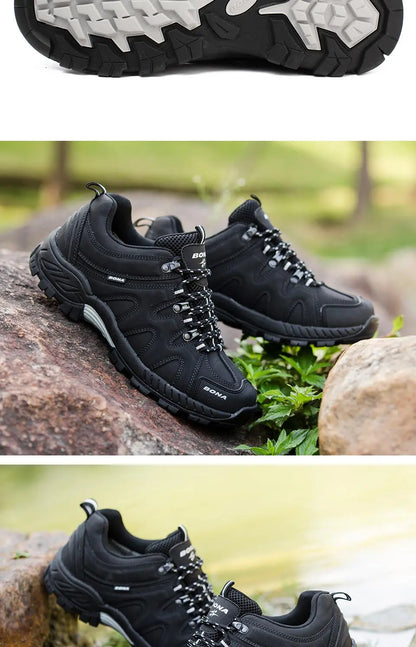 BONA New Arrival Classic Style Men Hiking Shoes Lace Up Men Sport Shoes Outdoor Jogging Trekking Sneakers