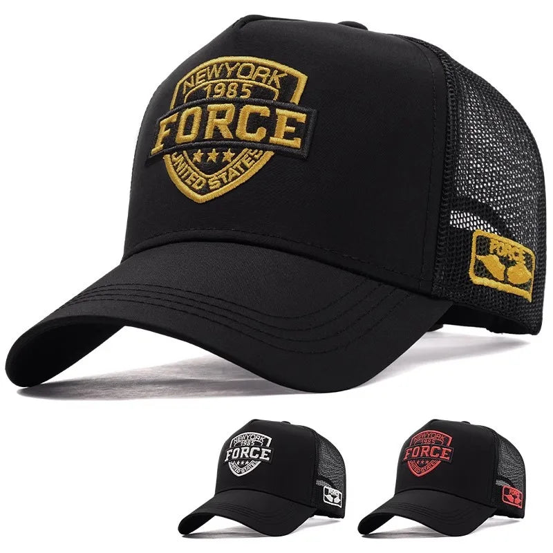 New Men's Summer Sun Hat - Breathable Mesh Baseball Cap, Lightweight UV Protection Snapback, Fashionable Trendy Sports Dad Hat