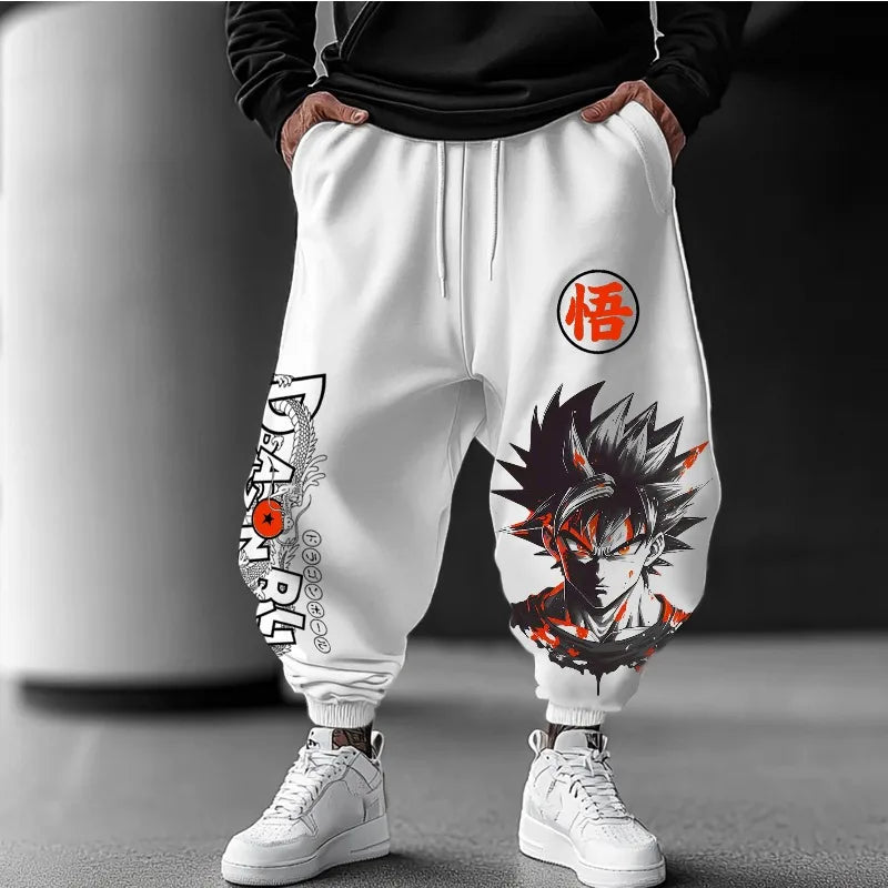 2026 Anime Saiyan Dragon Ball Summer Outdoor Sweatpants Harajuku Trendy Men Women Street Loose Casual Fashion Sports Cuff Pants