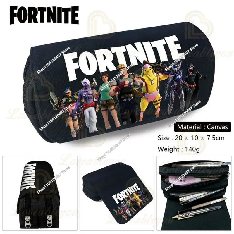 3pcs/set Fortnite Game Backpack Anime Cartoon Large Capacity Student Shcool Bags Pencil Bag Kawaii Lunch Bag Birthday Gifts
