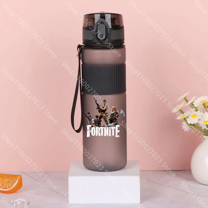 550ML Cartoon Fortnites Adult Sport Water Bottle Motivational Leak Proof Portable Reusable Plastic Cups Large Capacity Water Cup