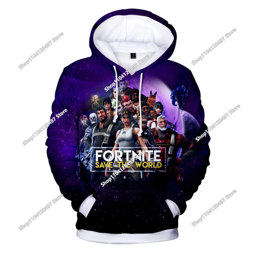 Fortnite Casual Pullover Hooded Sweatshirt Clothes Girls From 2 To 14 Years Children's Clothing Battle Royale Pullover Hoodies