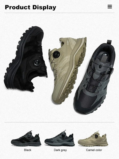 Baasploa Men's Hiking Shoes Non-Slip Wear-Resistant Outdoor Climbing Walking Shoes Comfort Inner Cotton Outdoor Sneakers