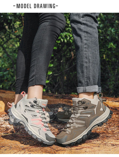2025 New Hiking Shoes Unisex Outdoor Hiking Sports Shoes Camping Boots Ladies Waterproof Walking Shoes Non-slip Hiking Shoes
