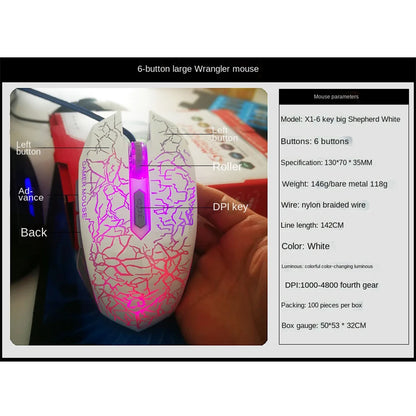 USB Wired Mouse Mouse Gamer LED Computer Gaming Mouse Colorful Professional Ultra-precise Game For Dota 2 For LOL Gamer 2400 DPI