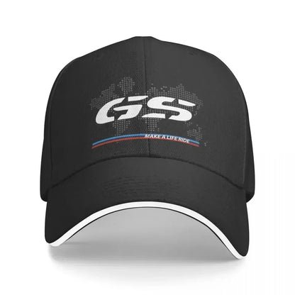 GS Weltkarte Motorrad-Trucker-Cap Herrenmode-Hüte Sonnenkappen Angelhut Atmungsaktive Baseballkappen aus Polyester-Netzgewebe für den Sommer