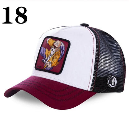 Dragon Ball DRAGONBALL Mesh Cap Cartoon Mesh Cap Men And Women Baseball Cap Fashion Patch Trucker Cap